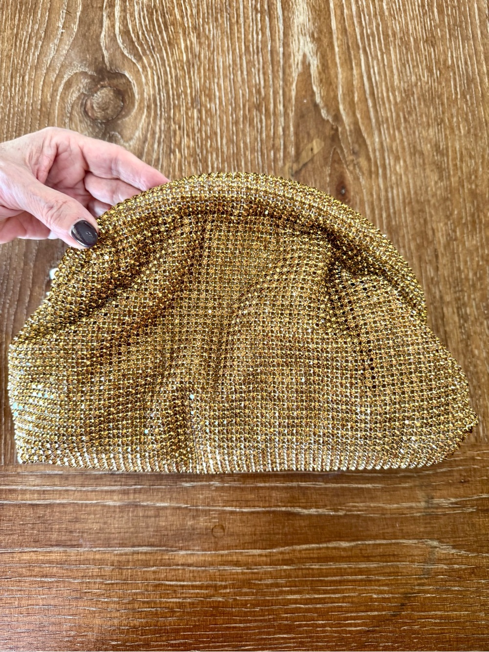 NWT Urban Expressions Mariah gold crystal evening bag - Picture 8 of 12